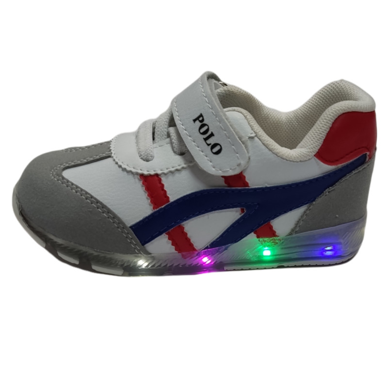 کفش چراغدار  راحتی بچگانه مدل تک اسپرت چسبکی